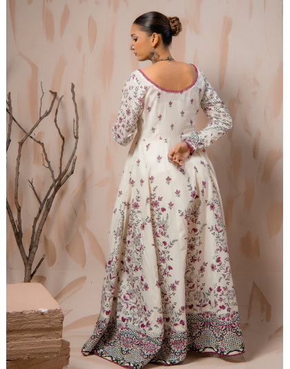 Ivory Heritage Premium Lawn 3 Piece Frock Set