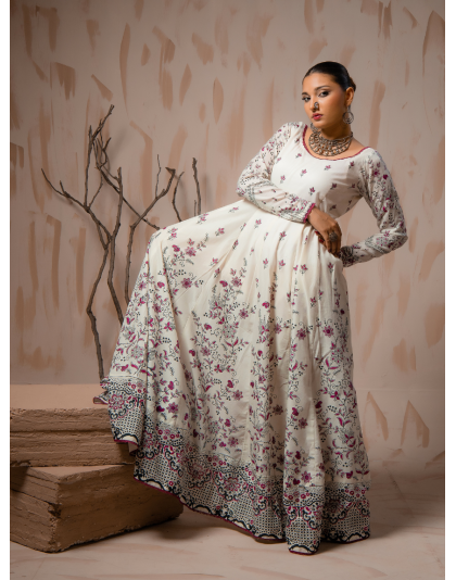 Ivory Heritage Premium Lawn 3 Piece Frock Set