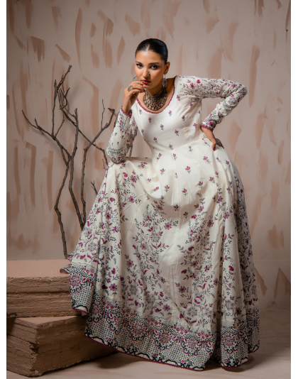Ivory Heritage Premium Lawn 3 Piece Frock Set