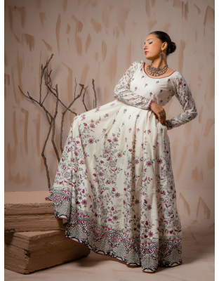 Ivory Heritage Premium Lawn 3 Piece Frock Set