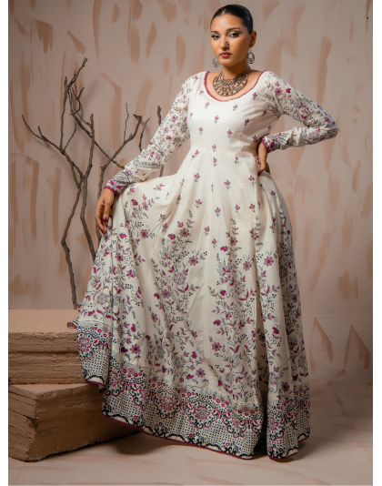 Ivory Heritage Premium Lawn 3 Piece Frock Set